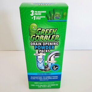 Green Gobbler 6.53 oz. Drain Opening Powder Packs (3) plus 1 clog remover tool